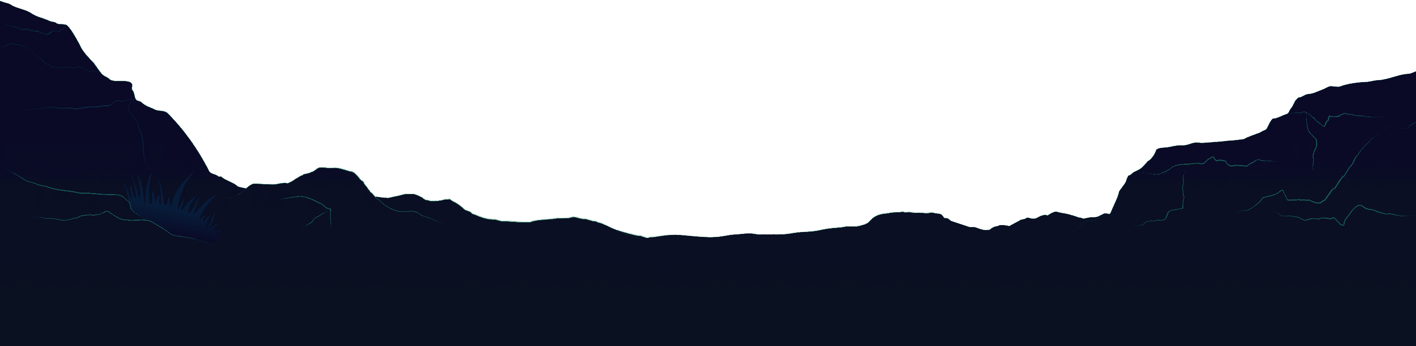 Mountains in midnight navy color